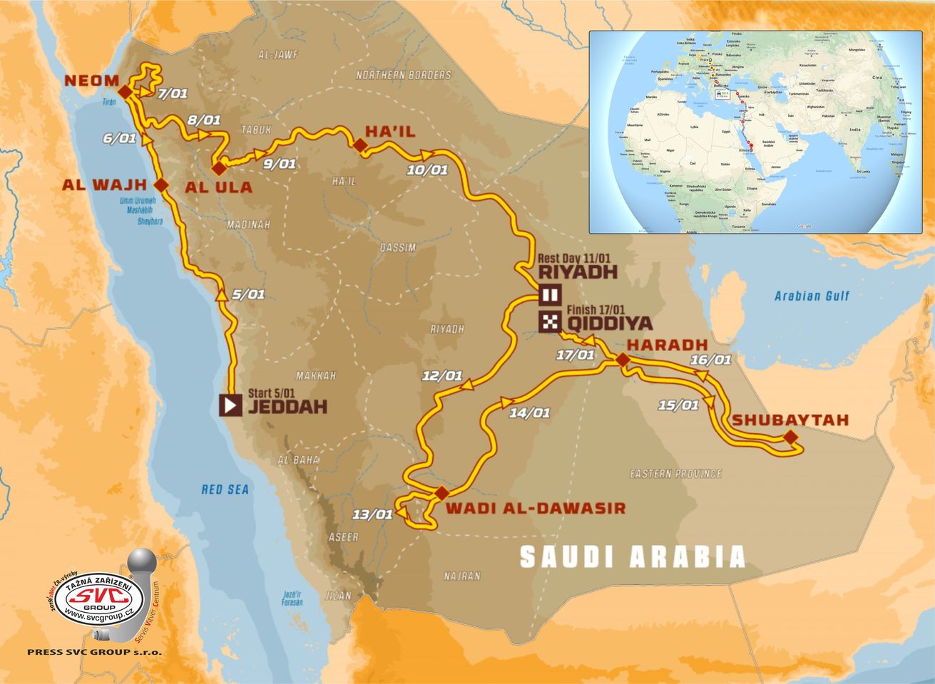 Dakar 2020 Etapy trasa Náchod  Dakar viz mapka :-D 