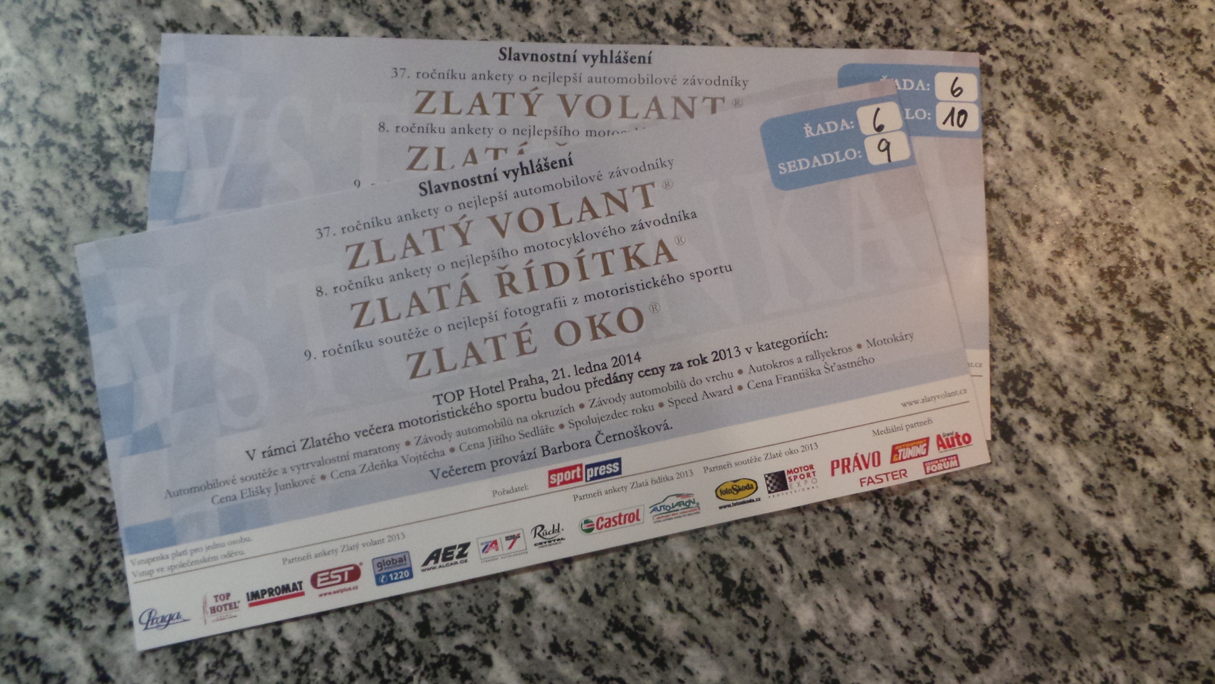 Zlatý volant v závodech do vrchu, Praha, vyhlášení, Vladimír Vitver, 3 absolutně za SVC Group a SVC Vitver Racing