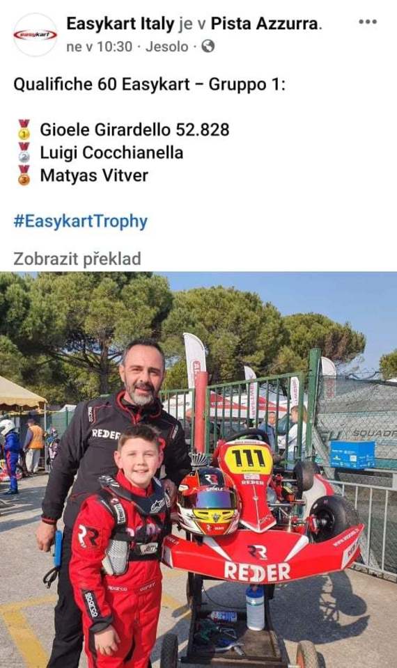 Italské mistrovství - EASY KART 60 JESOLO IT - první závod Italského mistrovství 2022