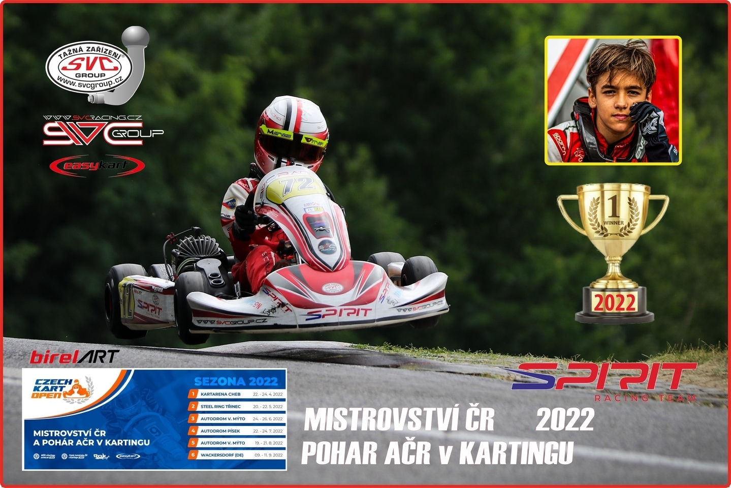 Matyas Vitver Pilot karting vítěz českého mistrovství pro rok 2022 