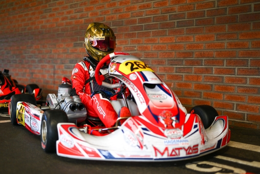 Matyas Vitver motokára karting 2024 Ambasador SVC GROUP tažné zařízení