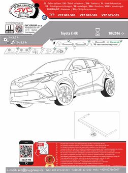 Tažné zařízení Toyota C-HR  2016 -
Maximální zatížení 90 kg
Maximální svislé zatížení bottom kg
Katalogové číslo 003-503