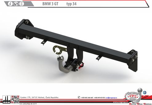 Tažné zařízení BMW GT3 2013 -
Maximální zatížení 100 kg
Maximální svislé zatížení bottom kg
Katalogové číslo 002-485