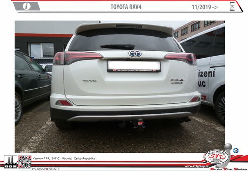 Tažné zařízení Toyota RAV-4 2018
Maximální zatížení 120 kg
Maximální svislé zatížení bottom kg
Katalogové číslo 003-486