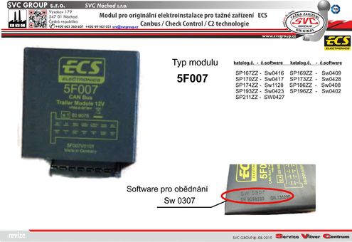 Modul originální elektroinstalace 5F007  - ECS