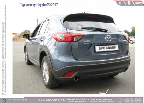 Tažné zařízení Mazda CX5 2011 -> 2017 ->
Maximální zatížení 120 kg
Maximální svislé zatížení bottom kg
Katalogové číslo 002-495