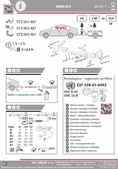 Tažné zařízení Honda CR-V
Maximální zatížení 100 kg
Maximální svislé zatížení bottom kg
Katalogové číslo 002-487