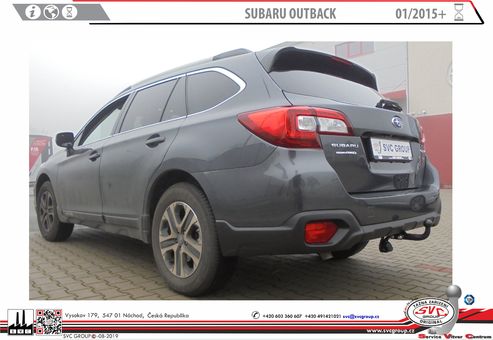 Tažné zařízení Subaru Outback
Maximální zatížení 115 kg
Maximální svislé zatížení bottom kg
Katalogové číslo 001-489