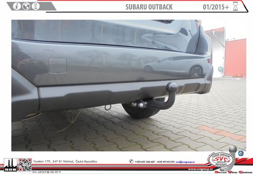 Tažné zařízení Subaru Outback
Maximální zatížení 115 kg
Maximální svislé zatížení bottom kg
Katalogové číslo 001-489