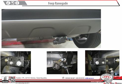 Tažné zařízení Jeep Renegade
Maximální zatížení 100 kg
Maximální svislé zatížení bottom kg
Katalogové číslo 002-423