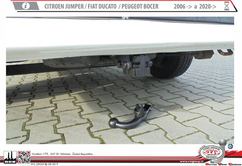 Obytná vozidla Peugeot, Peugeot Boxer
Maximální zatížení 3000 kg
Maximální svislé zatížení 150 kg
Katalogové číslo 004-020