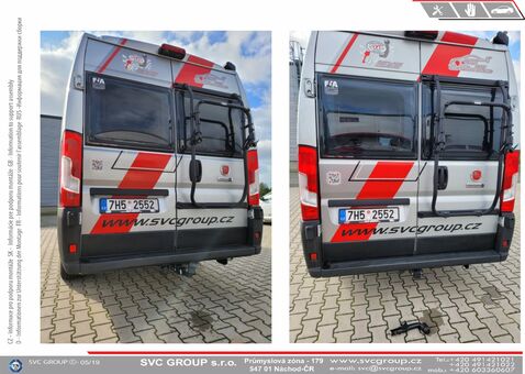 Obytná vozidla Citroen Jumper
Maximální zatížení 3000 kg
Maximální svislé zatížení 150 kg
Katalogové číslo 004-020
