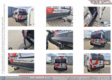 Obytná vozidla Citroen Jumper
Maximální zatížení 3000 kg
Maximální svislé zatížení 150 kg
Katalogové číslo 004-020