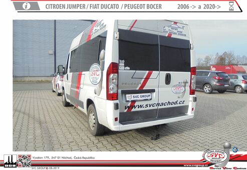 Obytná vozidla Citroen Jumper
Maximální zatížení 3000 kg
Maximální svislé zatížení 150 kg
Katalogové číslo 004-020