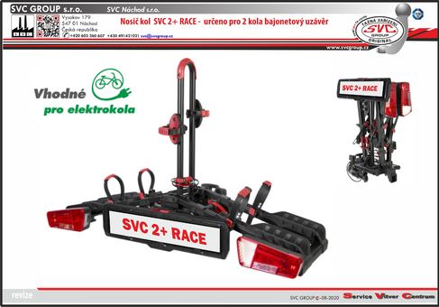 Nosič kol na tažné zařízení SVC 2 Race Vision - Pro 2 Elektro/Kola