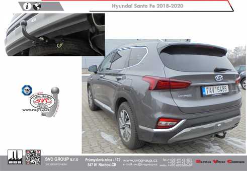 Tažné zařízení Hyundai Santa Fe 2018+
Maximální zatížení 120 kg
Maximální svislé zatížení bottom kg
Katalogové číslo 1.002-380
