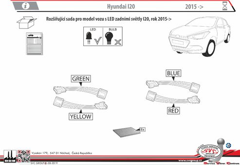 Rozšiřující sada pro Hyundai I20 pro Led světla 