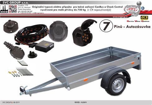 7 pólová originální typová elektro instalace tažné zařízení SVC RN-156-BX