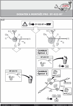 7 pólová elektro přípojka pro tažné zařízení originální ECS  SY-022-B7
