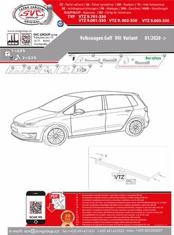 Tažné zařízení VW GOLF Variant VIII 2020
Maximální zatížení 115 kg
Maximální svislé zatížení middle_bottom_prep kg
Katalogové číslo 9.002-350