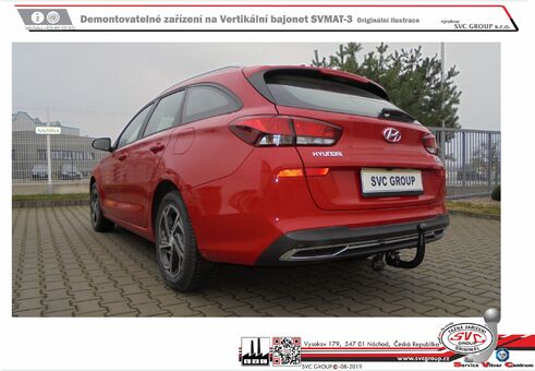 Tažné zařízení Hyundai i30 Kombi 2020-
Maximální zatížení 1700 kg
Maximální svislé zatížení 100 kg
Katalogové číslo 003-507