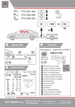 Tažné zařízení Volkswagen T-Cross  Pro nárazník  přípravou pro tažné zařízení
Maximální zatížení 85 kg
Maximální svislé zatížení bottom kg
Katalogové číslo 2.002-466