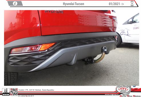 Tažné zařízení Hyundai Tucson N- Line 2021 -
Maximální zatížení 105 kg
Maximální svislé zatížení bottom kg
Katalogové číslo 002-509