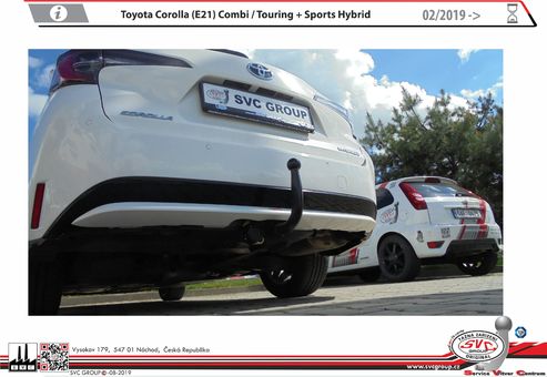 Tažné zařízení Toyota Corolla Combi Touring Sports 2019 +
Maximální zatížení 95 kg
Maximální svislé zatížení bottom kg
Katalogové číslo 003-493
