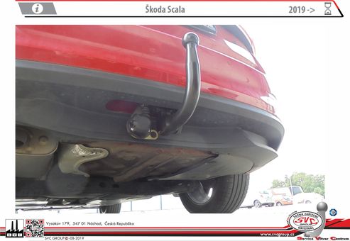 Tažné zařízení Škoda Scala
Maximální zatížení 95 kg
Maximální svislé zatížení middle_bottom_prep kg
Katalogové číslo 003-511