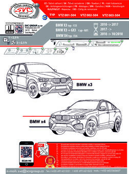 Tažné zařízení BMW X3   2013 - 2017- >
Maximální zatížení 115 kg
Maximální svislé zatížení bottom kg
Katalogové číslo 003-504