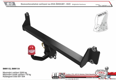 Tažné zařízení BMW X4   2014 -
Maximální zatížení 115 kg
Maximální svislé zatížení bottom kg
Katalogové číslo 001-504
