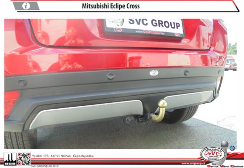 Tažné zařízení Mitsubishi Eclipse Cross
Maximální zatížení 120 kg
Maximální svislé zatížení bottom kg
Katalogové číslo 002-299