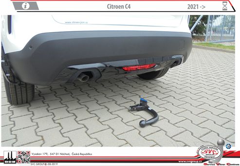 Tažné zařízení Citroen C4 2021+
Maximální zatížení 85 kg
Maximální svislé zatížení bottom kg
Katalogové číslo 003-513