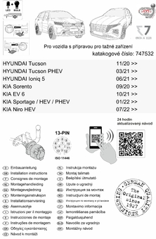 Elektro insatalace přípojka pro tažné zařízení SVC JE747532