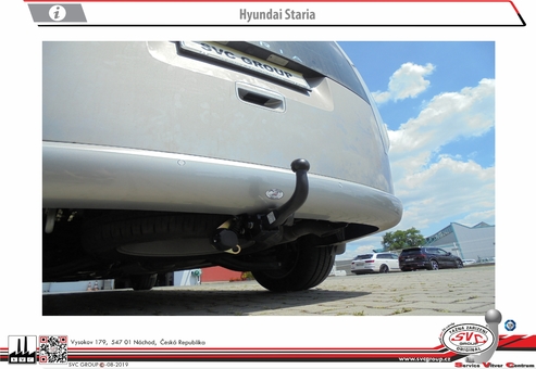 Tažné zařízení Hyundai Staria
Maximální zatížení 120 kg
Maximální svislé zatížení bottom kg
Katalogové číslo 004-527