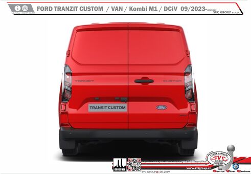 Tažné zařízení FORD TRANSIT CUSTOM
Maximální zatížení 180 kg
Maximální svislé zatížení bottom kg
Katalogové číslo 002-541