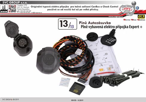 13 pólová elektro přípojka tažné zařízení SVC Group ecs VW-282-H1
