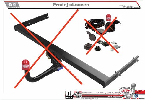 Tažné zařízení Ukončený prodej výrobku  / produktu
Maximální zatížení  kg
Maximální svislé zatížení  kg
Katalogové číslo 000-000