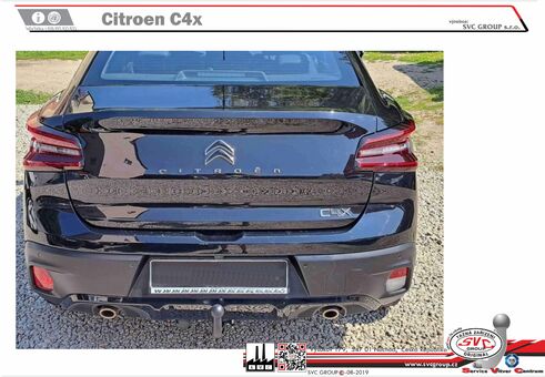 Tažné zařízení C4X
Maximální zatížení 100 kg
Maximální svislé zatížení 1600 kg
Katalogové číslo 103-558