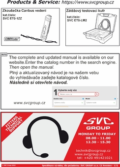 Vyrobeno v ECS dle specifikace SVC Group pro použití na všech vozech.