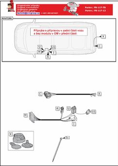 13 pólová elektro přípojka tažné zařízení SVC Group ecs FR-117-13