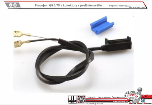 Propojení poziční světlo 0,75 - konektory 