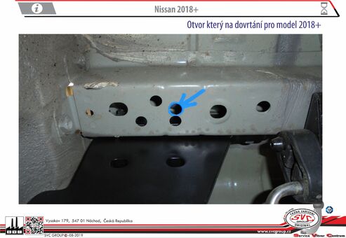 Tažné zařízení Nissan Qashqai (J11)
Maximální zatížení 100 kg
Maximální svislé zatížení 
