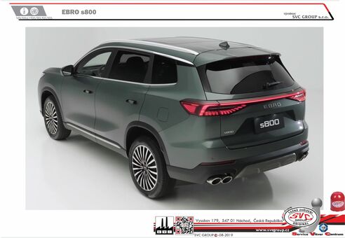 Tažné zařízení 8 Chery Tiggo + EBRO 800
Maximální zatížení 122 kg
Maximální svislé zatížení bottom kg
Katalogové číslo 001-566