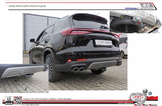 Tažné zařízení Chery Tiggo 8 + EBRO 800
Maximální zatížení 1600 kg
Maximální svislé zatížení 125 kg
Katalogové číslo 002-566