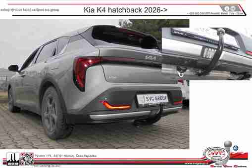 Tažné zařízení K4
Maximální zatížení 1600 kg
Maximální svislé zatížení 100 kg
Katalogové číslo 001-565