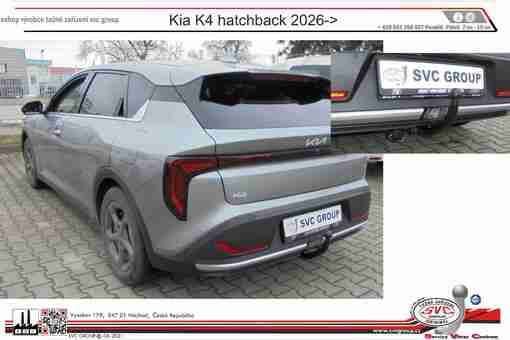 Tažné zařízení K4
Maximální zatížení 1600 kg
Maximální svislé zatížení 100 kg
Katalogové číslo 001-565