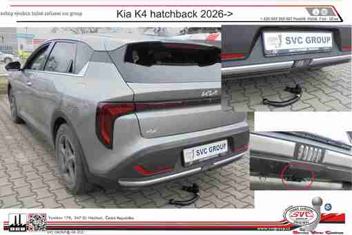 Tažné zařízení K4
Maximální zatížení 1600 kg
Maximální svislé zatížení 100 kg
Katalogové číslo 003-565