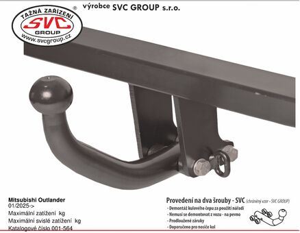 Mitsubishi Outlander
01/2025->
Maximální zatížení  kg
Maximální svislé zatížení  kg
Katalogové číslo 001-564