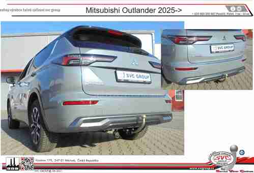Tažné zařízení Mitsubishi Outlander
Maximální zatížení  kg
Maximální svislé zatížení  kg
Katalogové číslo 002-564